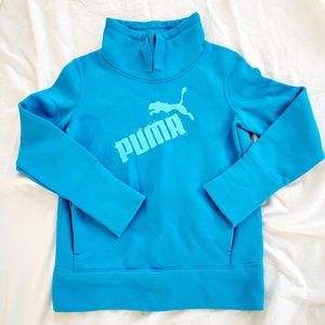 Puma High Neck Blue Sweater, Women's Size XS